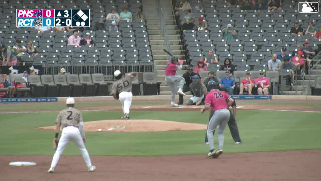 Juan Matheus singles on a ground ball to center fielder David Calabrese. Jay Beshears scores. Cristian Hernández to 2nd.
