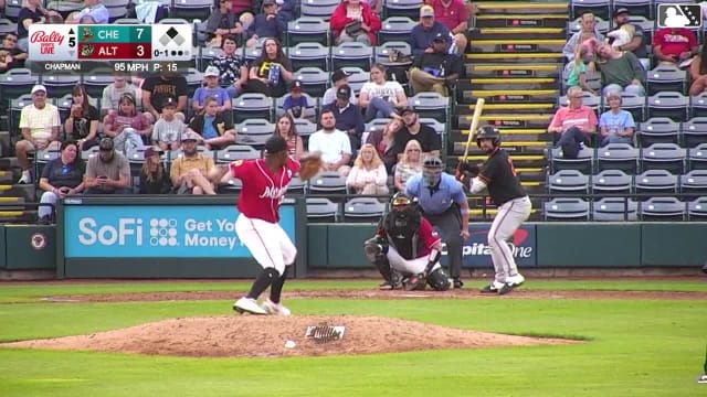 Dom Keegan singles on a ground ball to left fielder Titus Dumitru. Aron Estrada scores.