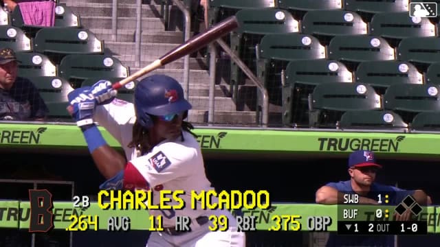 Charles McAdoo homers (12) on a line drive to right center field.
