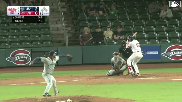 Henry Godbout homers (7) on a fly ball to left center field.