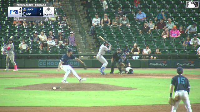 Ben McLaughlin strikes out on a foul tip.