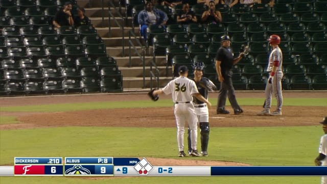 Dash Albus pitches immaculate inning