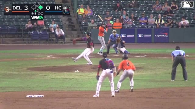 Jordan Sanchez singles on a line drive to right fielder Yerlin Luis. Jaiden Lo Re scores. Jordan Sanchez to 2nd.