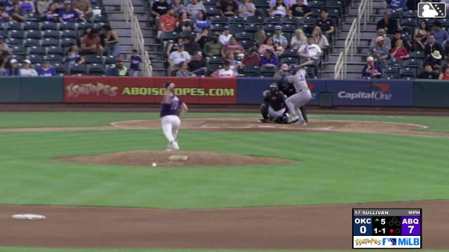Zach Ehrhard homers (3) on a fly ball to left center field.