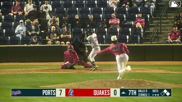 Edgar Montero singles on a ground ball to right fielder Kevyn Castillo. Bobby Blandford scores. Gavin Turley to 2nd.