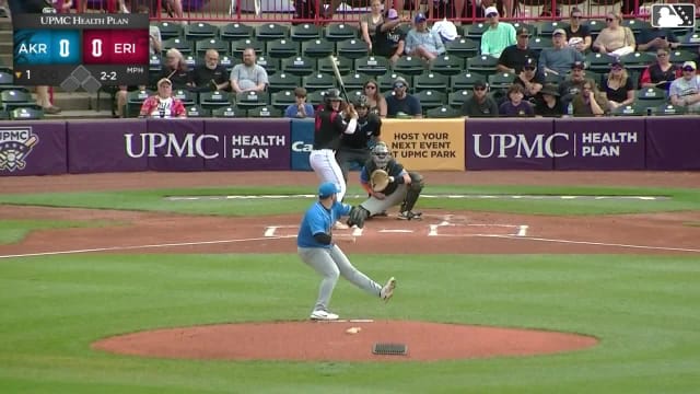 Brett Callahan homers (12) on a fly ball to right center field.