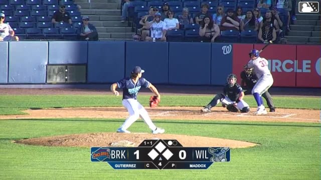 Daiverson Gutierrez homers (3) on a fly ball to center field.