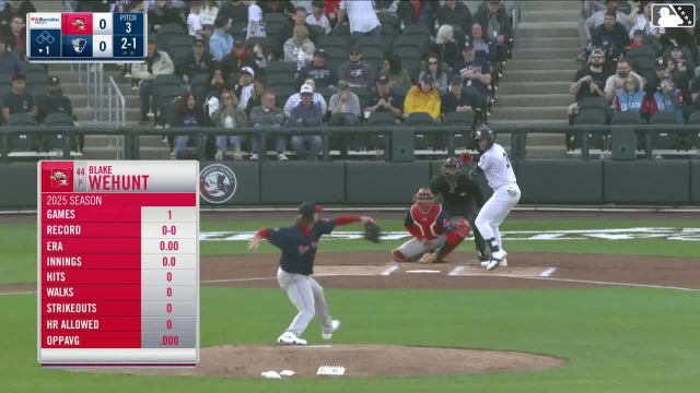 George Lombard Jr. homers (1) on a fly ball to right field.