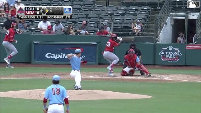 Héctor Rodríguez homers (11) on a fly ball to right field. Francisco Urbaez scores.