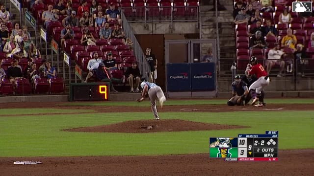 Yasser Mercedes homers (10) on a fly ball to left field.