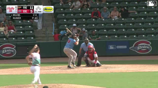 Creed Willems homers (2) on a fly ball to right field.