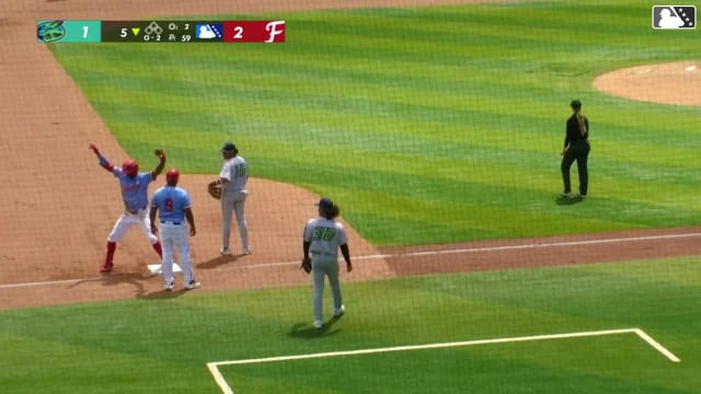 Cristhian Vaquero hits third triple of the season
