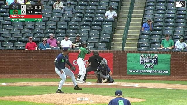 Wyatt Sanford homers (10) on a line drive to right field.
