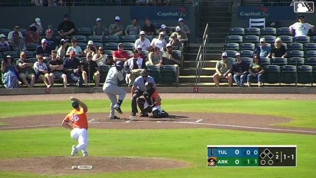 Zyhir Hope homers (6) on a fly ball to right field.