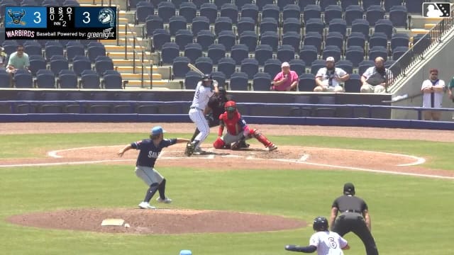 Brady Ebel singles on a line drive to right fielder Andrews Opata. Nick Monile scores.