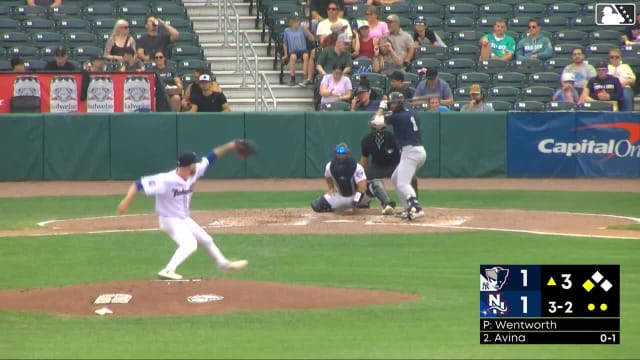 Jace Avina singles on a ground ball to center fielder Victor Arias. Manuel Palencia scores.