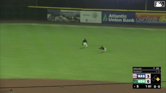 Jud Fabian's dazzling catch starts double play