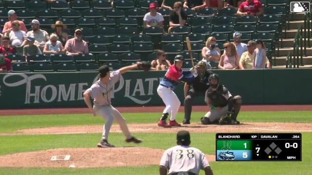Charles Davalan homers (12) on a fly ball to right field.