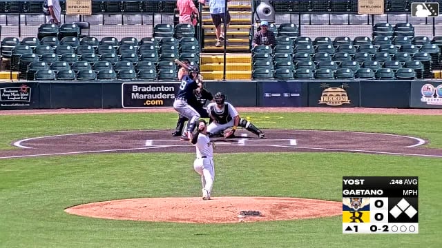 Jordan Yost homers (4) on a fly ball to right field.