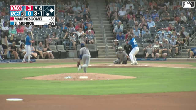 Jake Munroe homers (1) on a fly ball to left field. Nick Rodriguez scores.