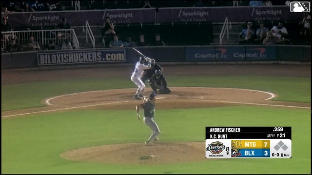 Andrew Fischer homers (13) on a fly ball to center field.