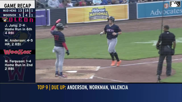 Max Anderson homers (9) on a fly ball to left field.
