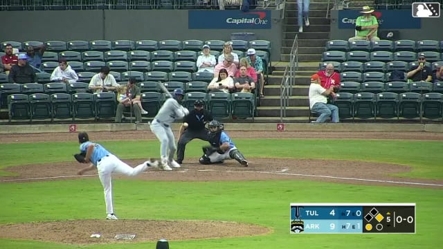 Josue De Paula homers (4) on a fly ball to right field. Kendall George scores.