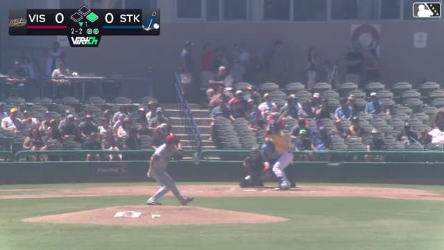 Gavin Turley homers (4) on a fly ball to left field.