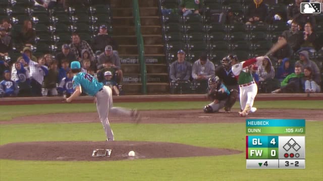 Peter Heubek records his eighth strikeout
