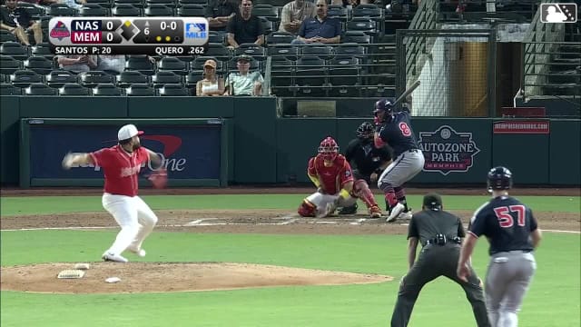 Jeferson Quero singles on a line drive to left fielder Joshua Báez. Luke Adams scores.