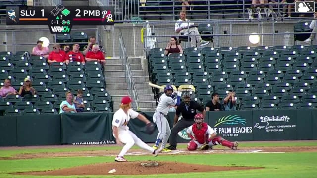 Elian Peña homers (4) on a fly ball to right field.