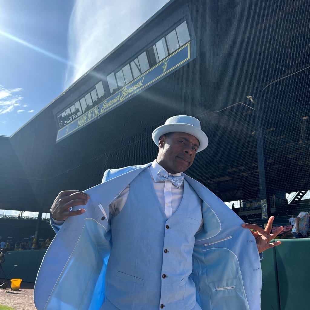 Curtis Granderson came dressed for the occasion.