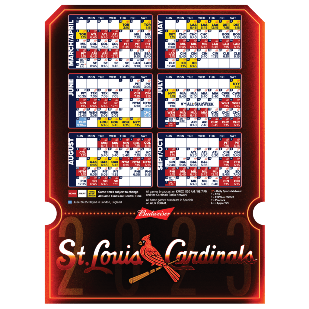 St. Louis Cardinals 5-Pack Mascot Steel Magnet Set
