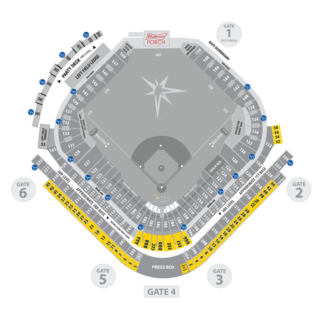 Tropicana Field Seating Chart Suites | Cabinets Matttroy