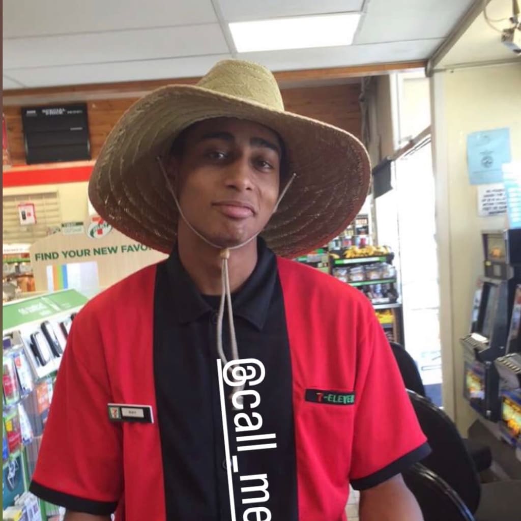 Ray Kerr working at 7-Eleven in 2016. "[Ray and Richard] are very funny," foster mom Lisa McCarthy said. "They're practical jokers."