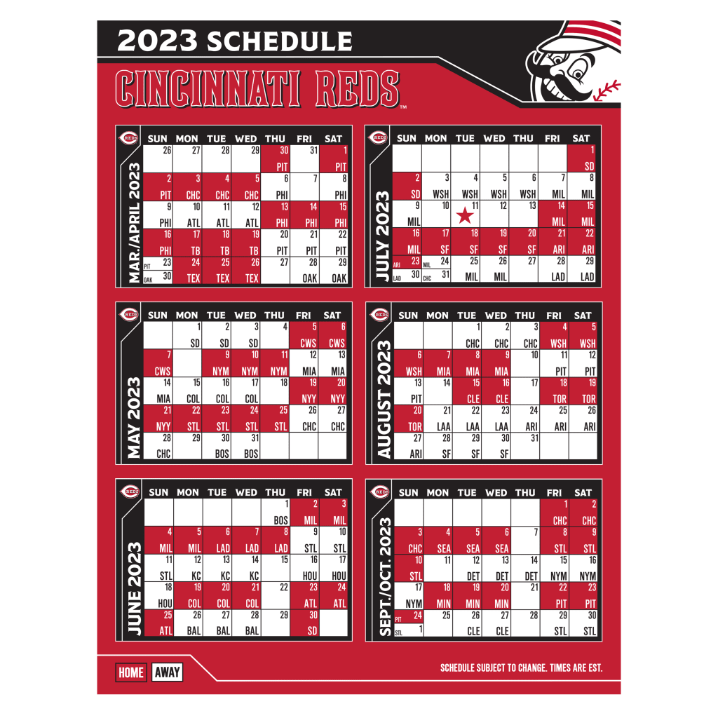 Reds Schedule 2023 Printable - Printable World Holiday