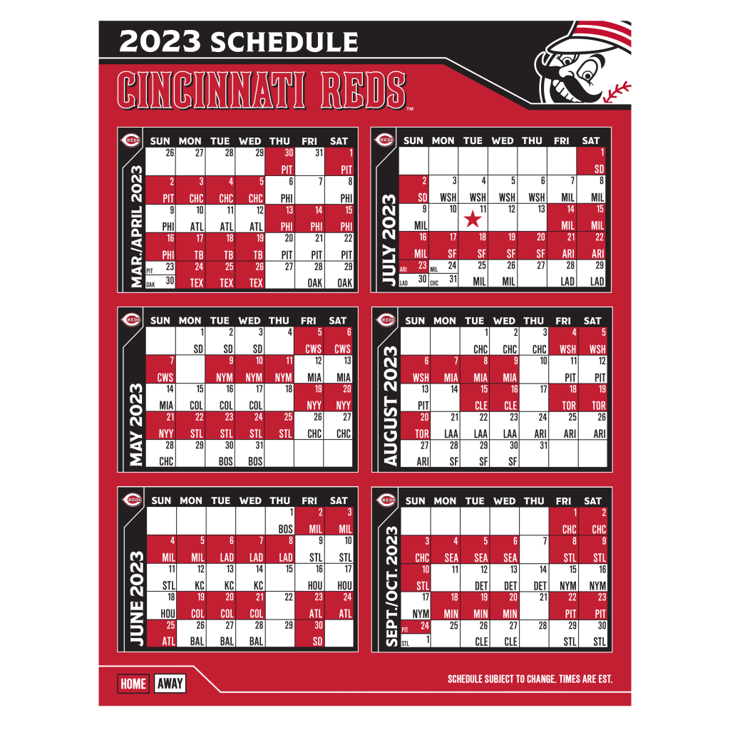 Cincinnati Reds 2024 Schedule Printable