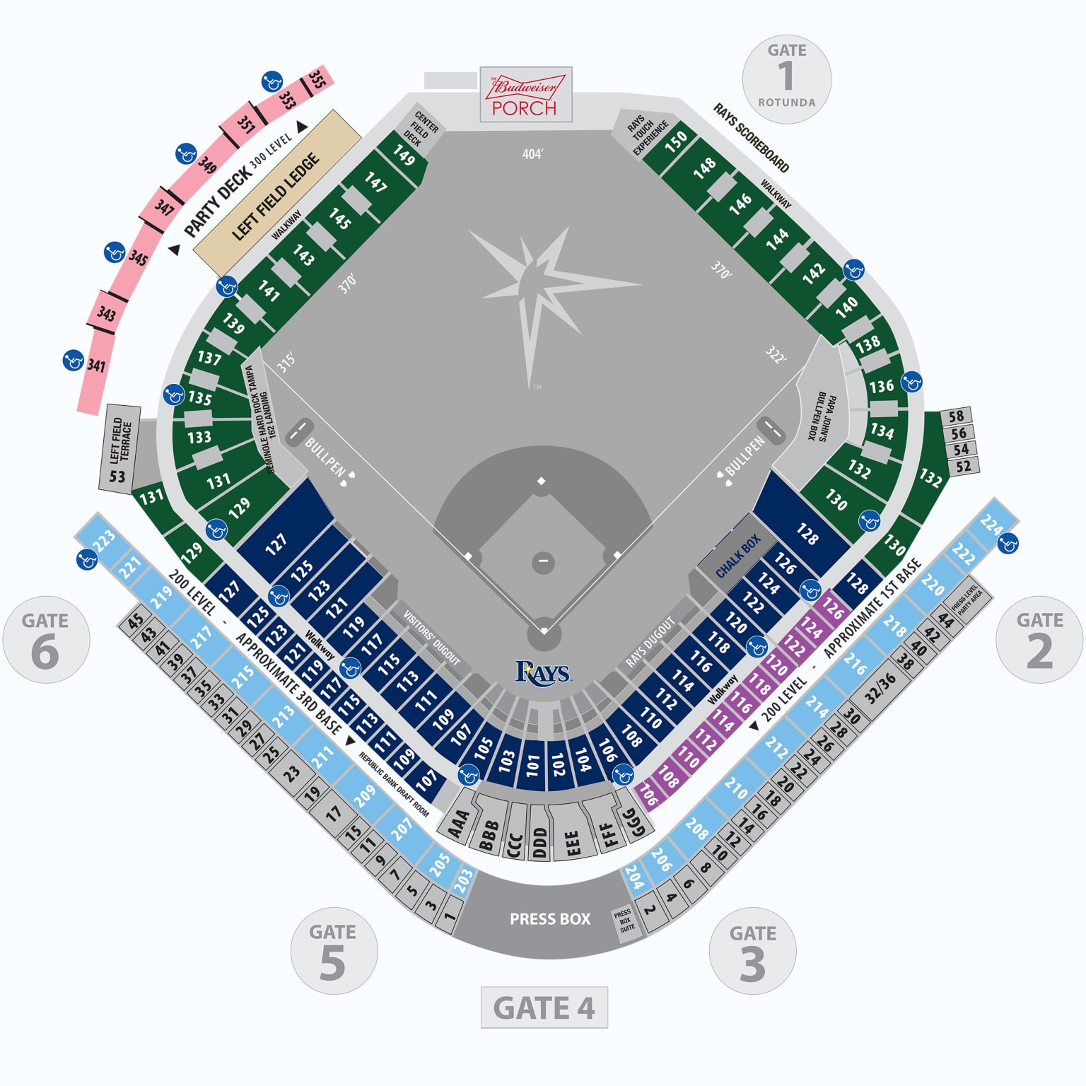 Tropicana Field Seating Chart Section 129 – Two Birds Home