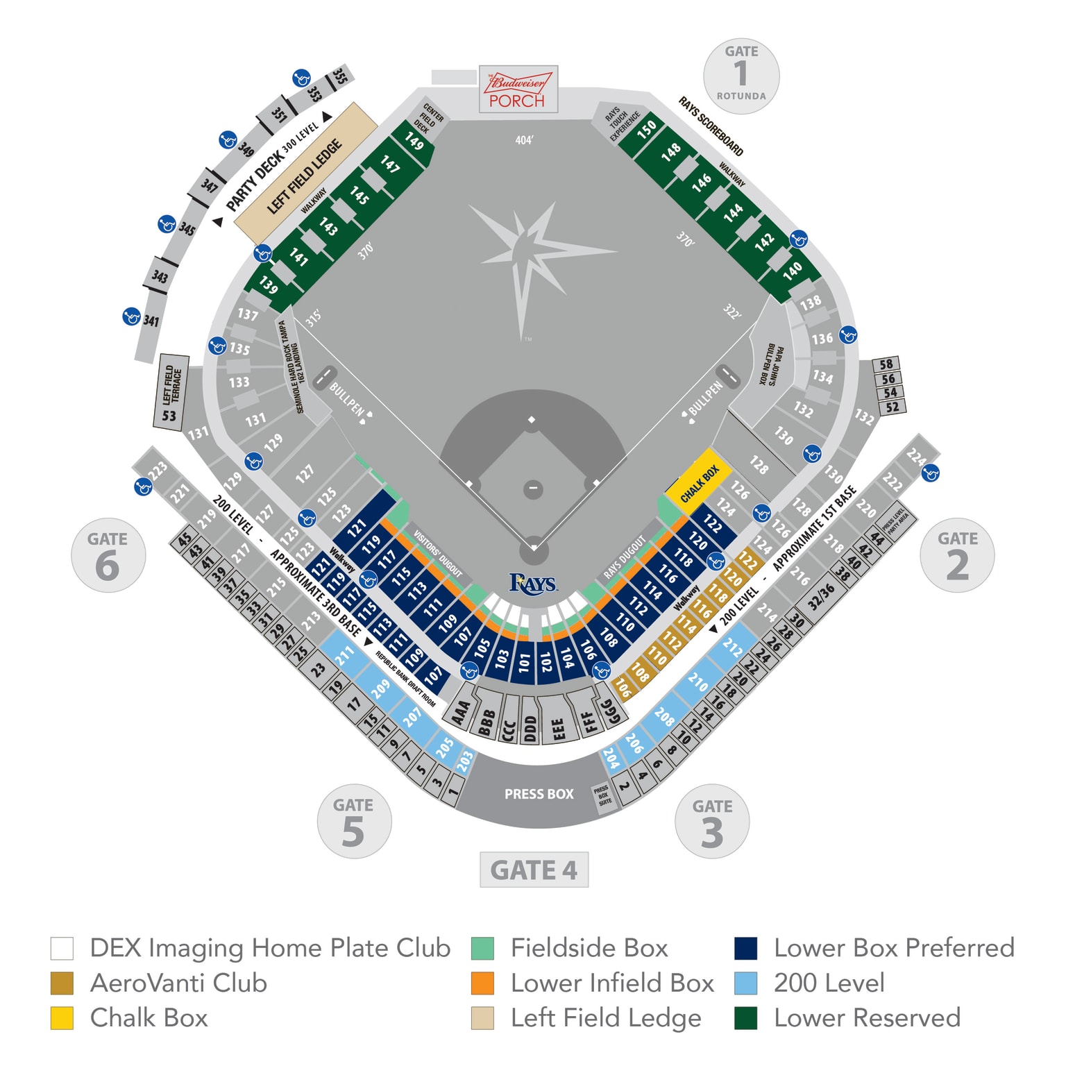 Tampa Bay Rays Stadium Seating Map Two Birds Home