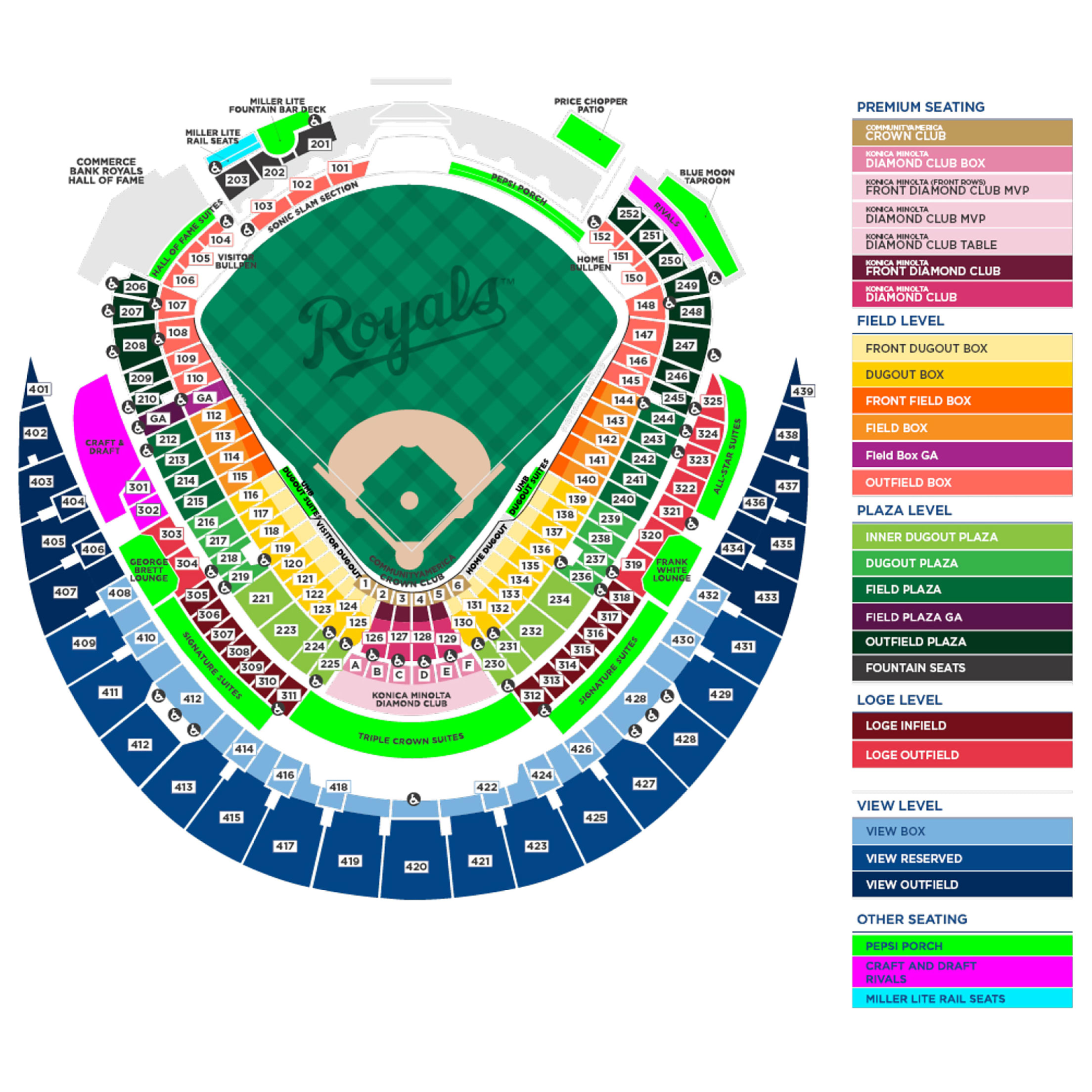 Miller Park Interactive Seating Map