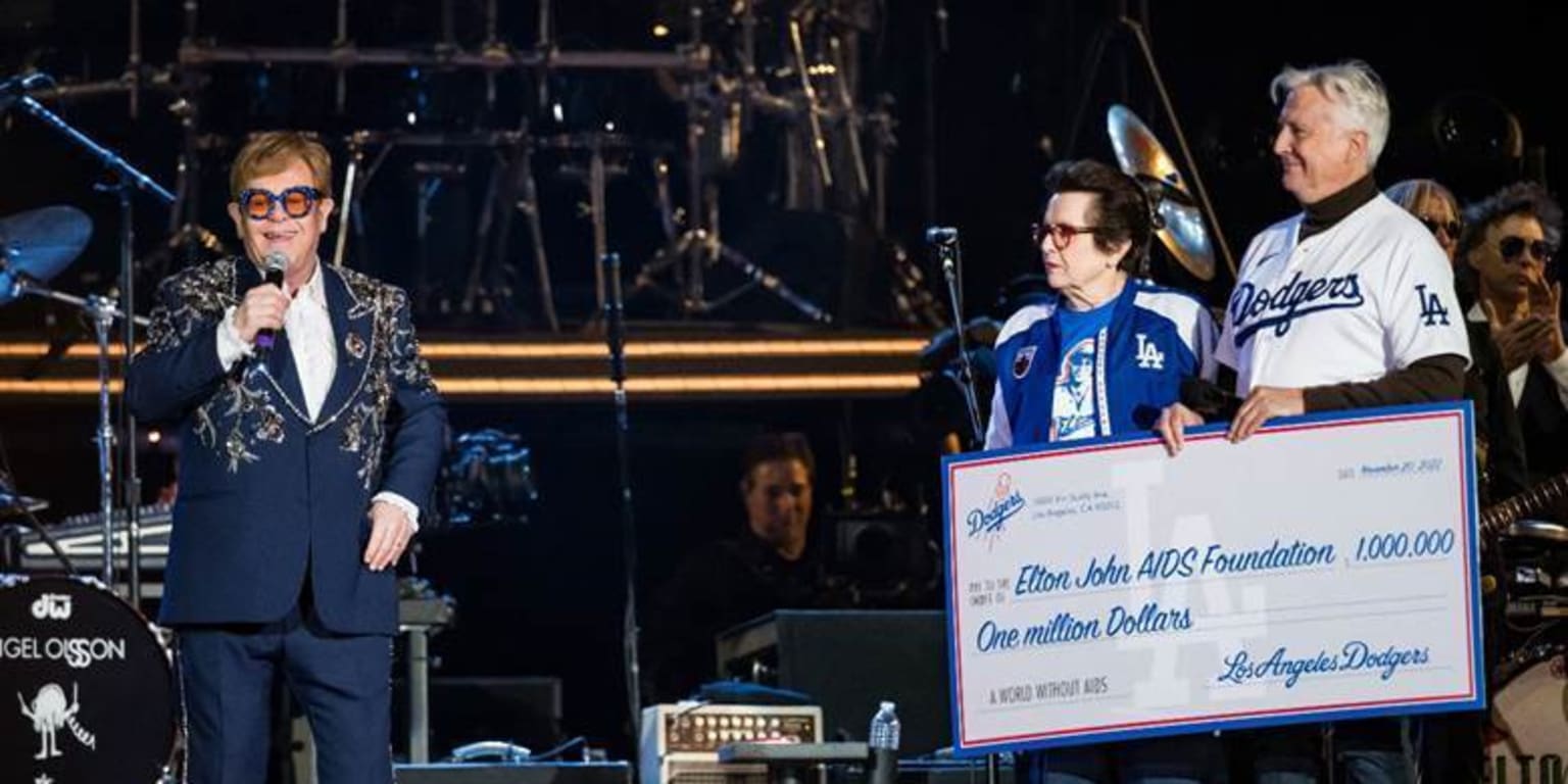 Dodgers donate $1 million to Elton John AIDS Foundation