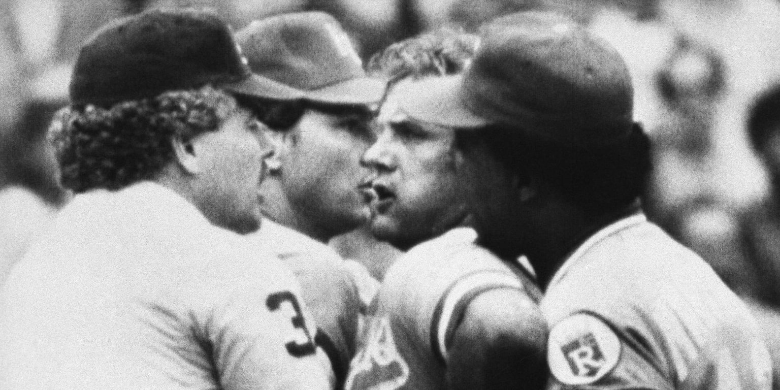 George Brett Pine Tar Game  On this date in 1983, Kansas City Royals 3B George  Brett hit a go-ahead HR vs the New York Yankees in the 9th, but was then
