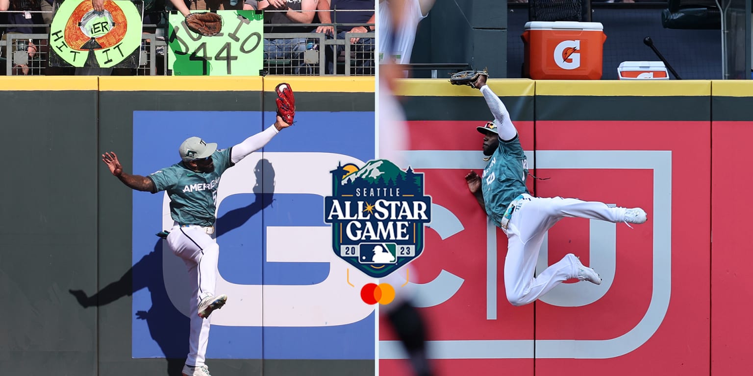 WHAT A START to the 2023 All-Star Game!! Adolis García and Randy Arozarena  with INCREDIBLE catches!! 