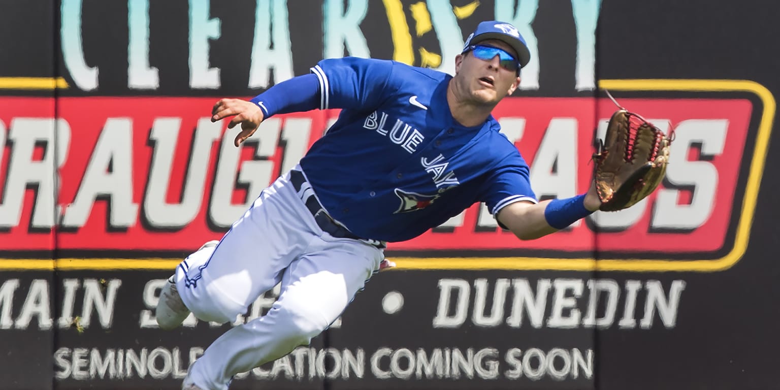 Daulton Varsho having a great time with Blue Jays