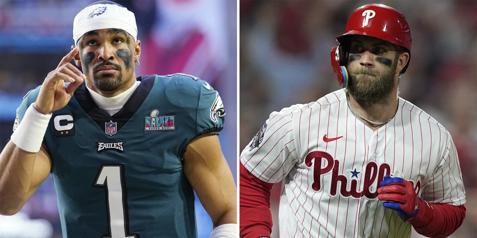 Official philadelphia Phillies Bryce Harper And Eagles Jalen Hurts