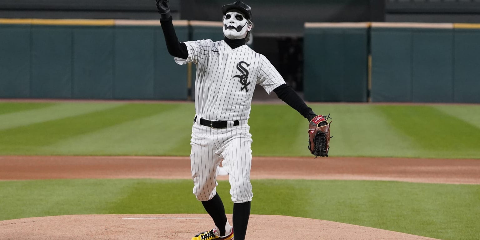 See Ghost's Papa Emeritus IV Throw Out First Pitch at White Sox Game