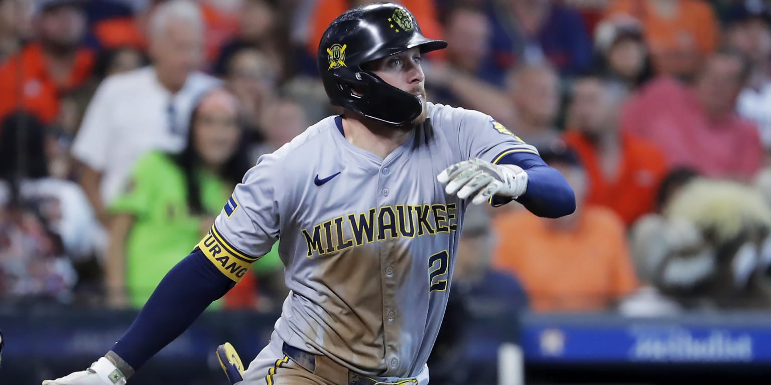 Brice Turang breaks helmet, has three hits in Brewers’ loss