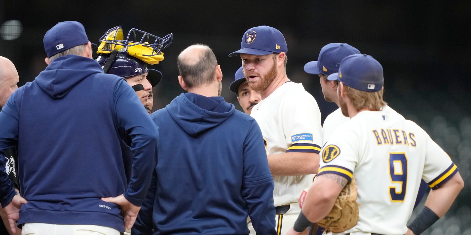 Brewers await MRI results after low velocity prompts Woodruff's early exit