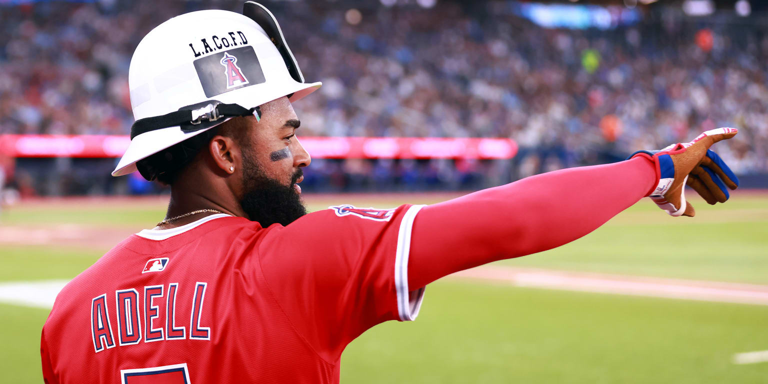 Jo Adell homers, doubles against Blue Jays