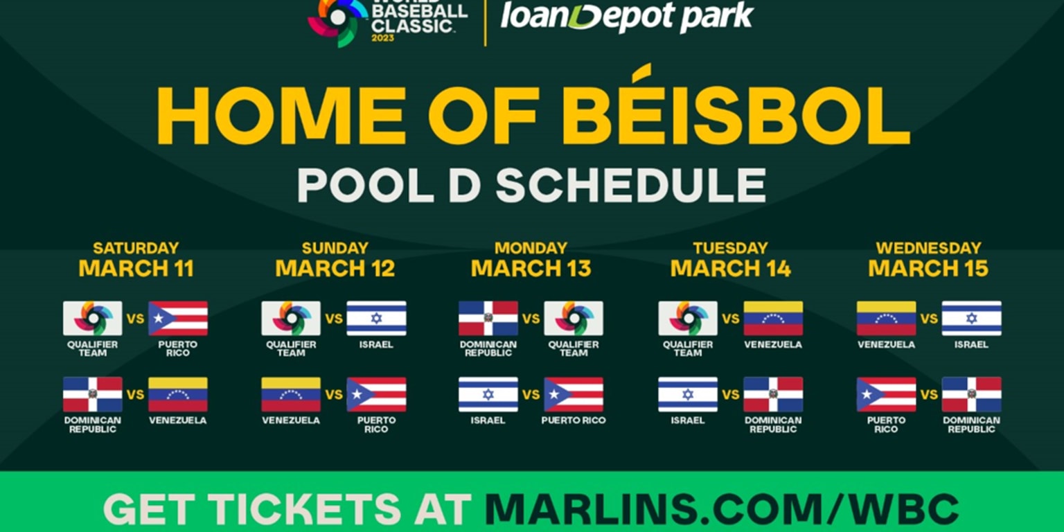 Press release: Tickets for Round 1 of 2023 World Baseball Classic at  loanDepot park are on sale now for all fans